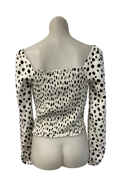 Oscar Street polka dot structured blouse, M