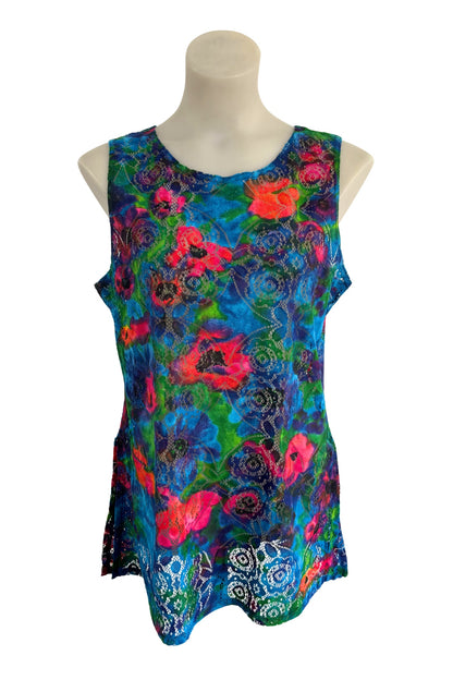 Spiral NZ made vibrant lace tank, 12