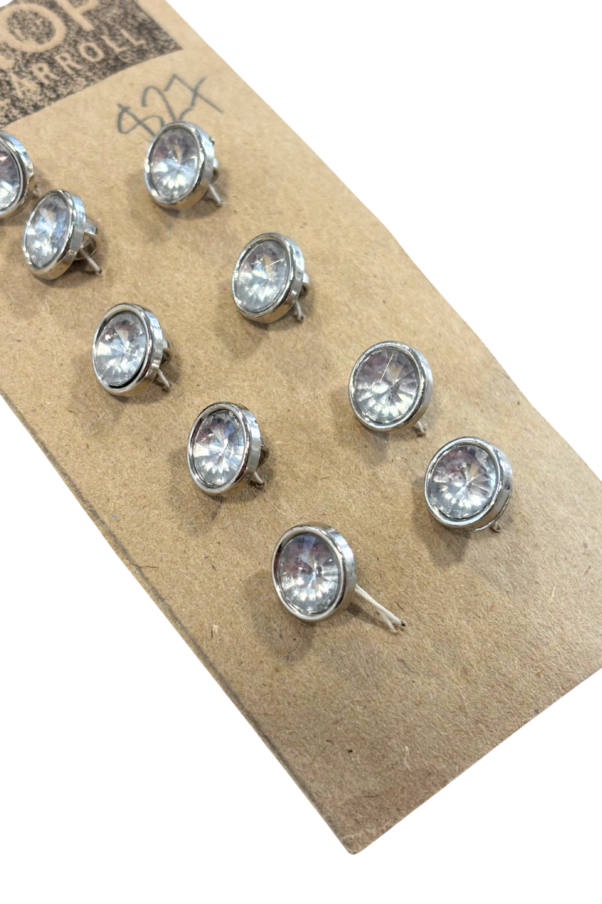 Vintage clear gem buttons