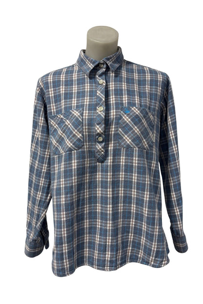 SWANNDRI NZ plaid 1/4 button shirt, 12