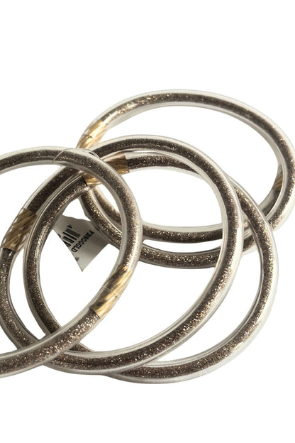 Gold glitter bangles