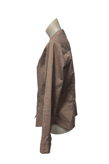 Natalie N brown button up blouse, 16