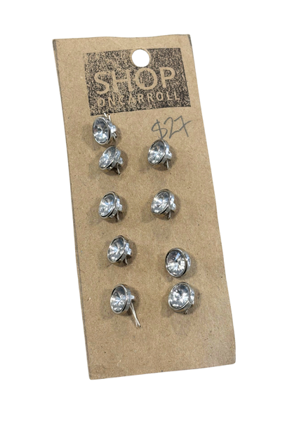 Vintage clear gem buttons