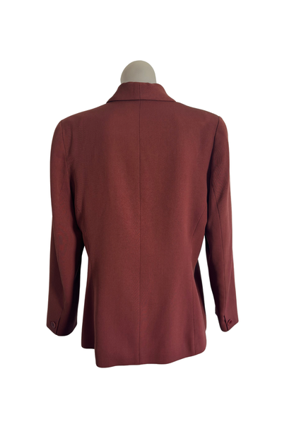Jane Daniels NZ made wool rust brown blazer, 14