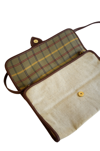 Linen canvas handbag