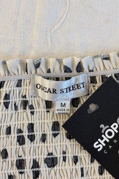 Oscar Street polka dot structured blouse, M