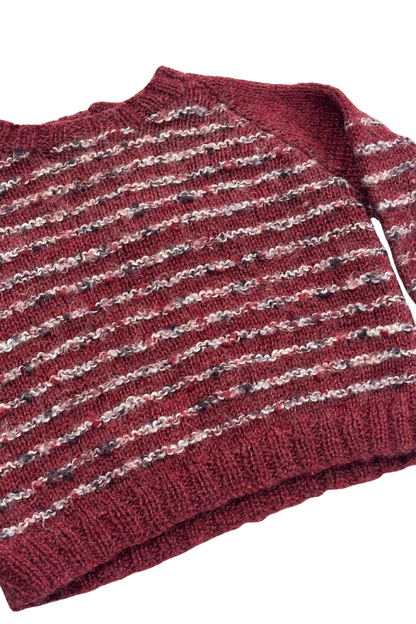 Babies Burgundy striped knit jumper