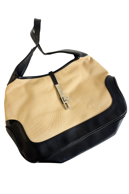 Creamy canvas shoulder bag