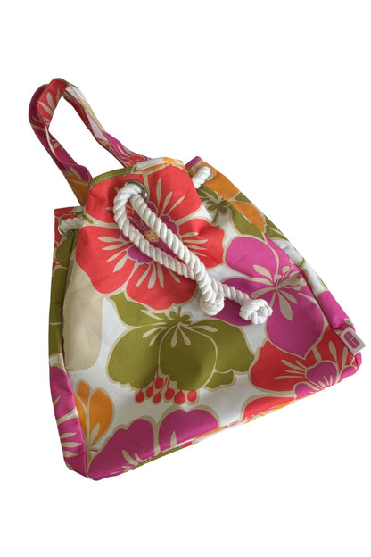Clinique Coconut Girl rope drawstring tote bag