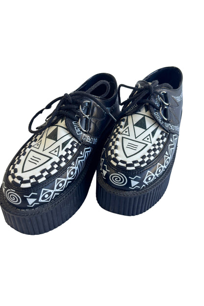 Creepers Aztec vegan PU platform loafers, EUR 35.5
