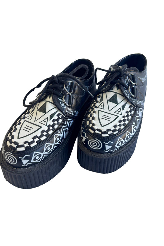 Creepers Aztec vegan PU platform loafers, EUR 35.5