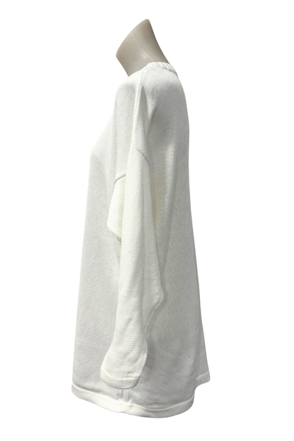 Zecca NZ made white knit mini dress, M