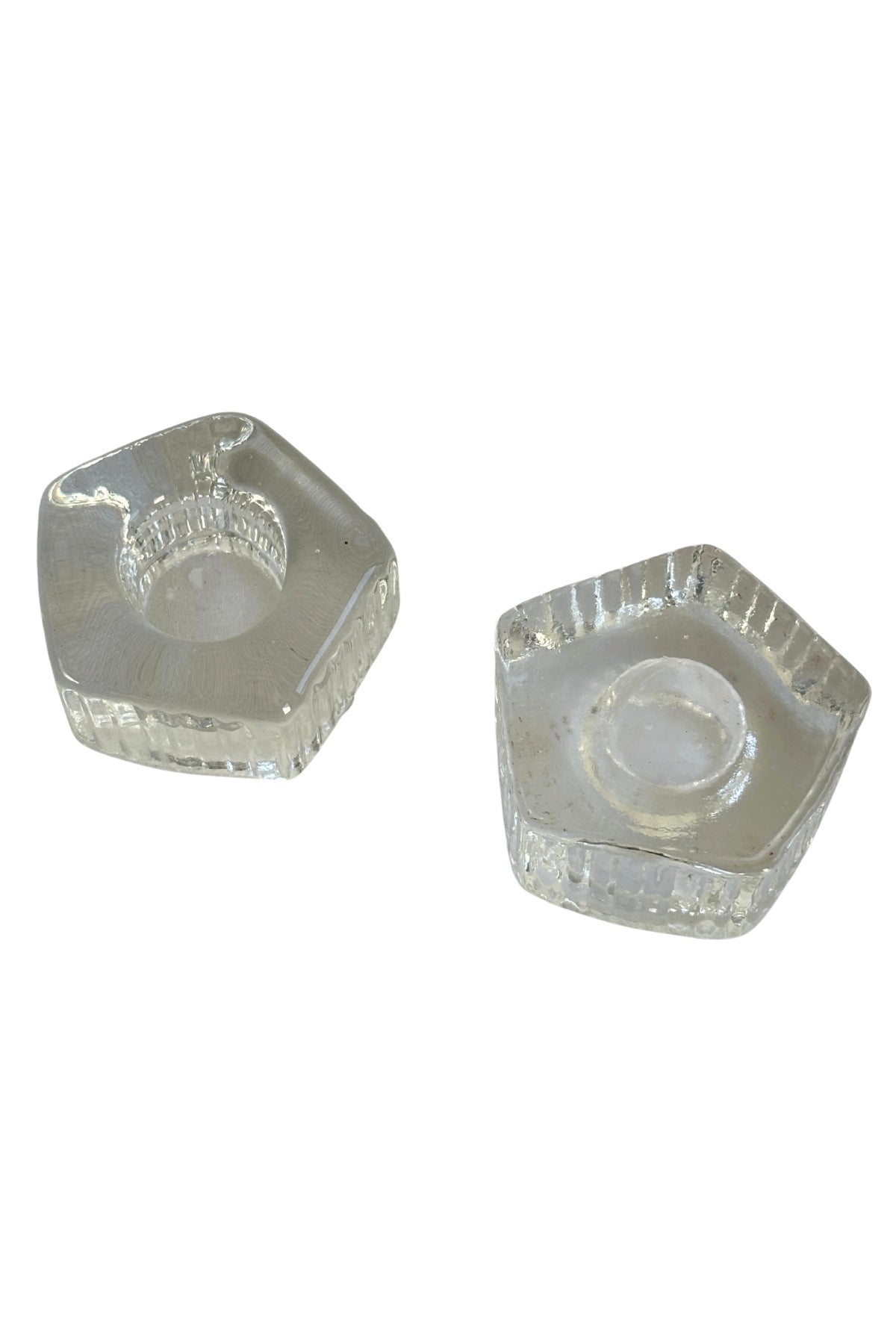 Glass candle stick holders