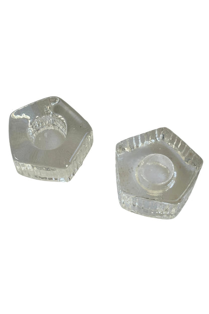 Glass candle stick holders