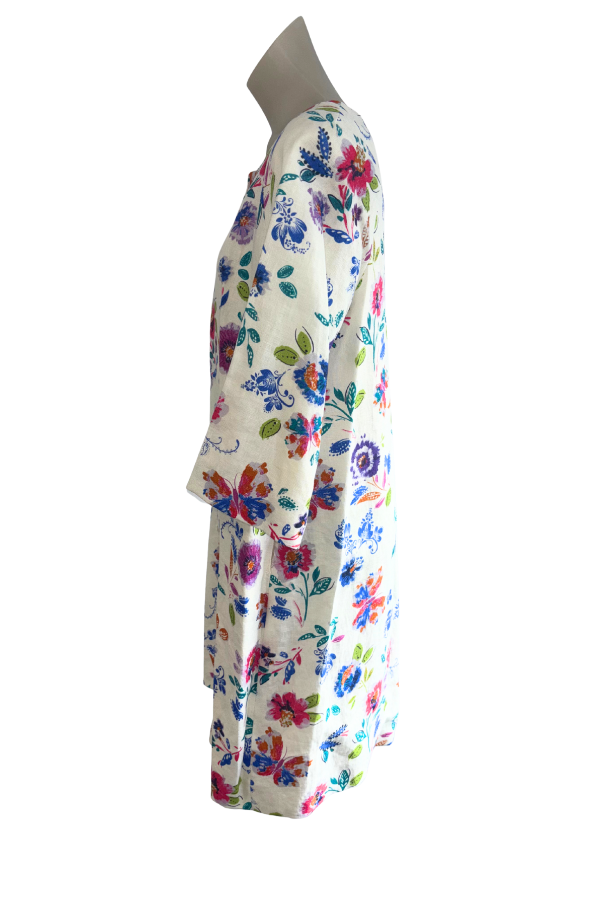 EAST floral linen coat, M NWT