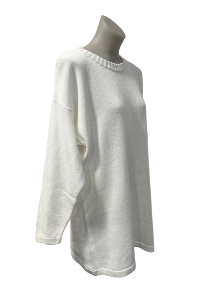 Zecca NZ made white knit mini dress, M