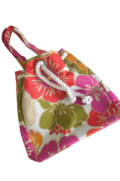 Clinique Coconut Girl rope drawstring tote bag