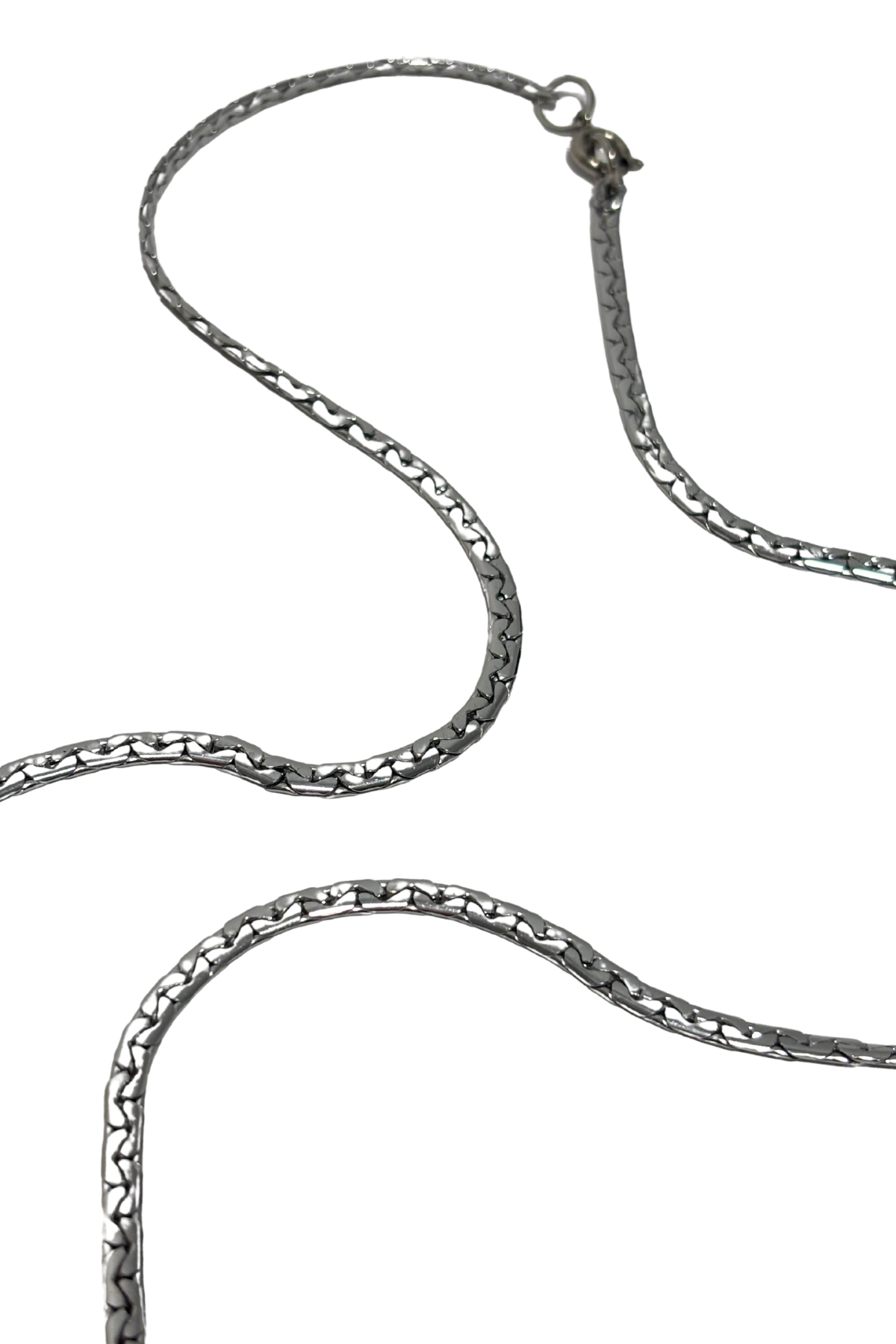 Flat snake chain necklace
