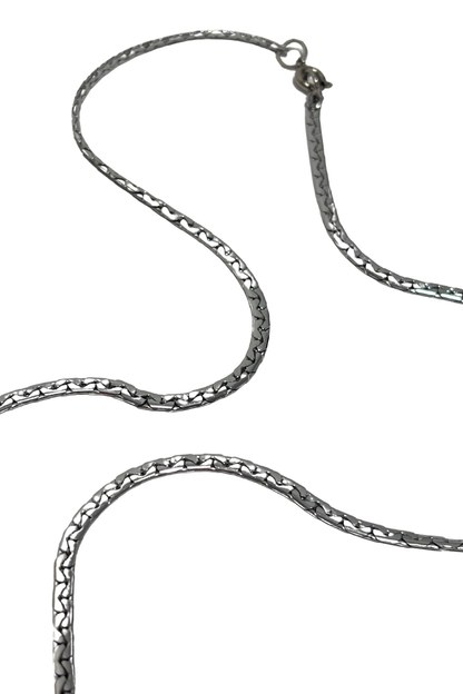 Flat snake chain necklace