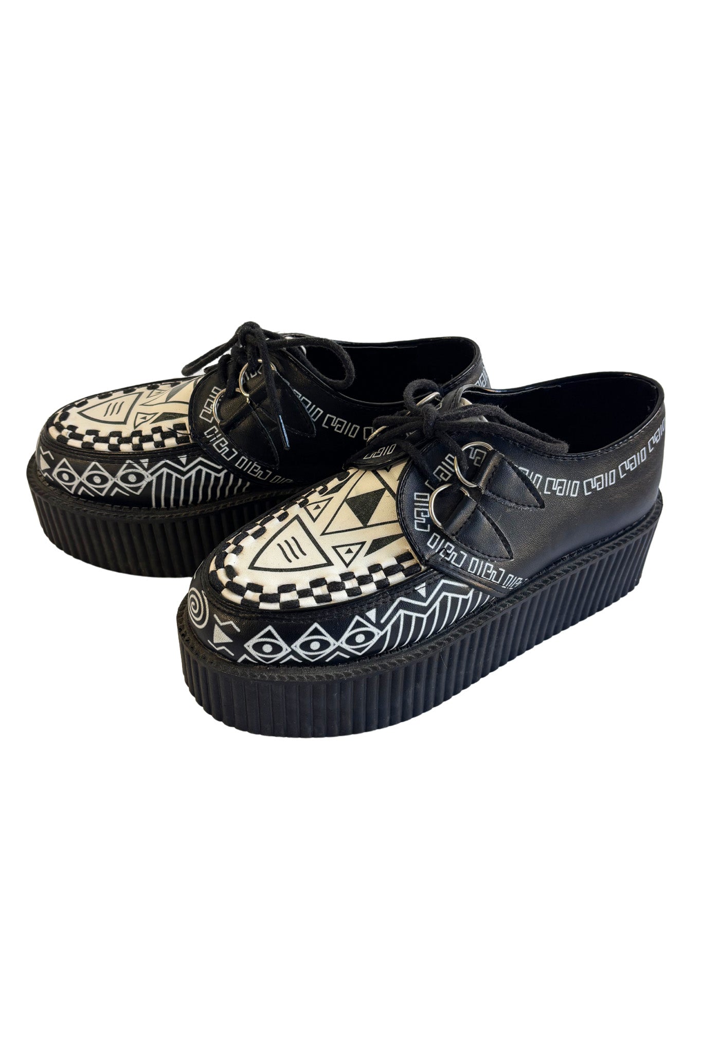 Creepers Aztec vegan PU platform loafers, EUR 35.5