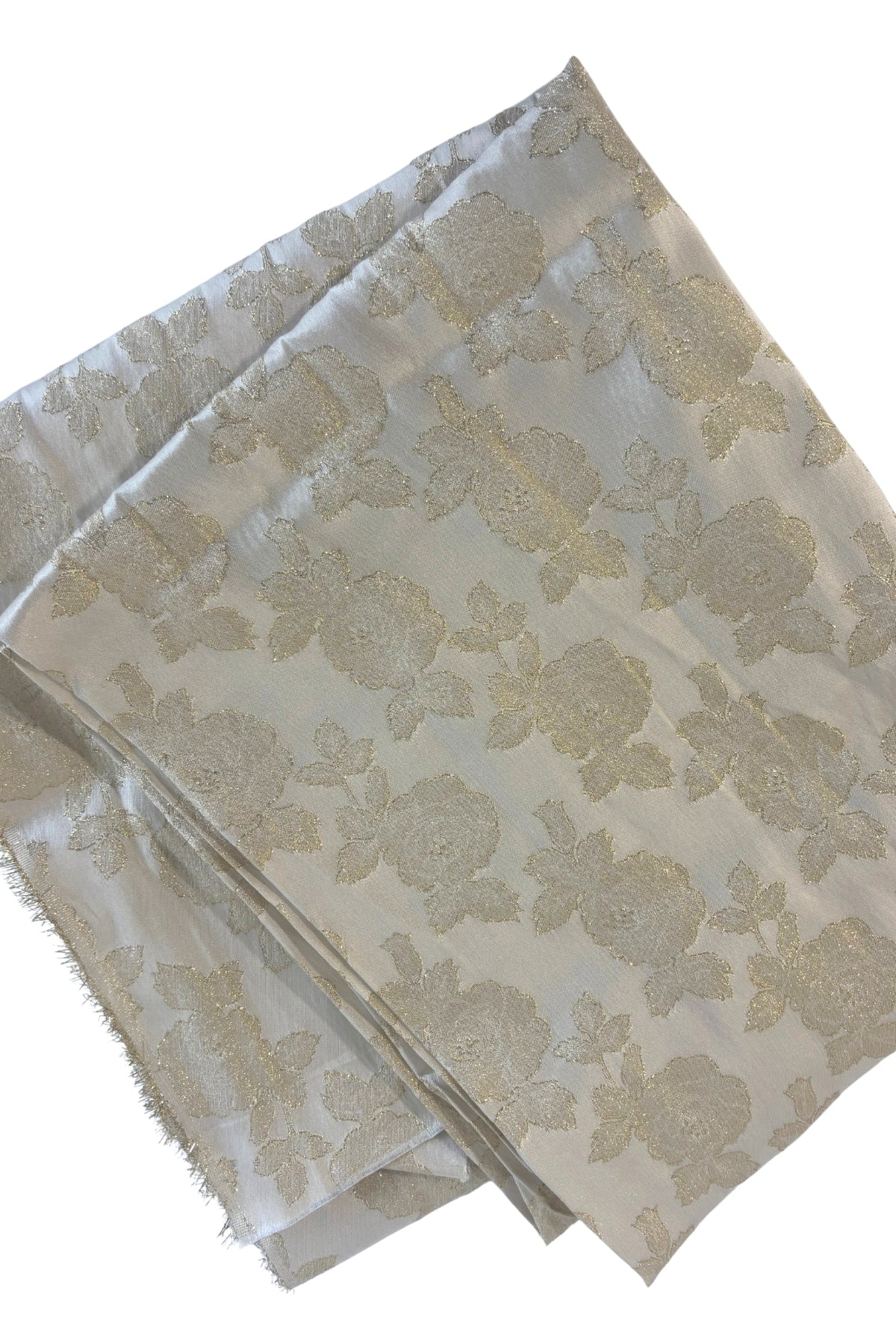 Vintage gold + cream fabric
