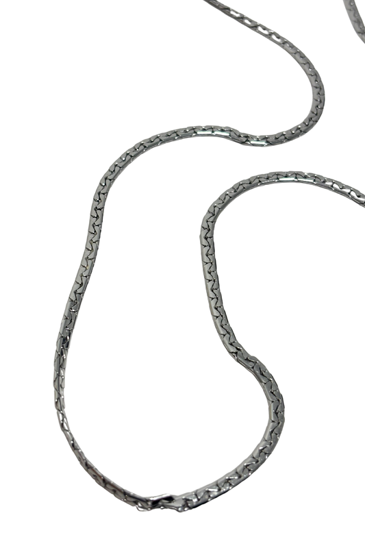 Flat snake chain necklace