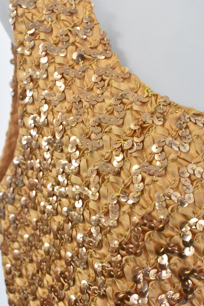 Retro sequin cropped cami, L
