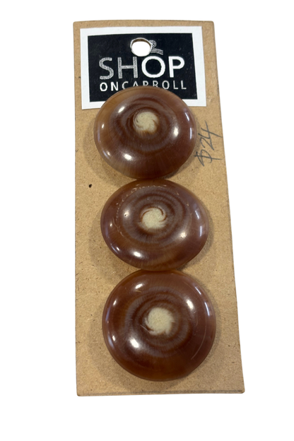 Large mocha vintage buttons