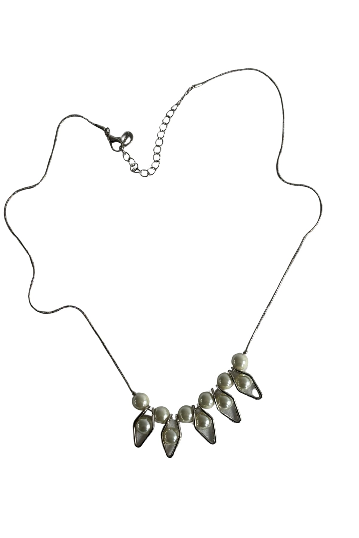 Jacqui-E faux pearl spikey necklace