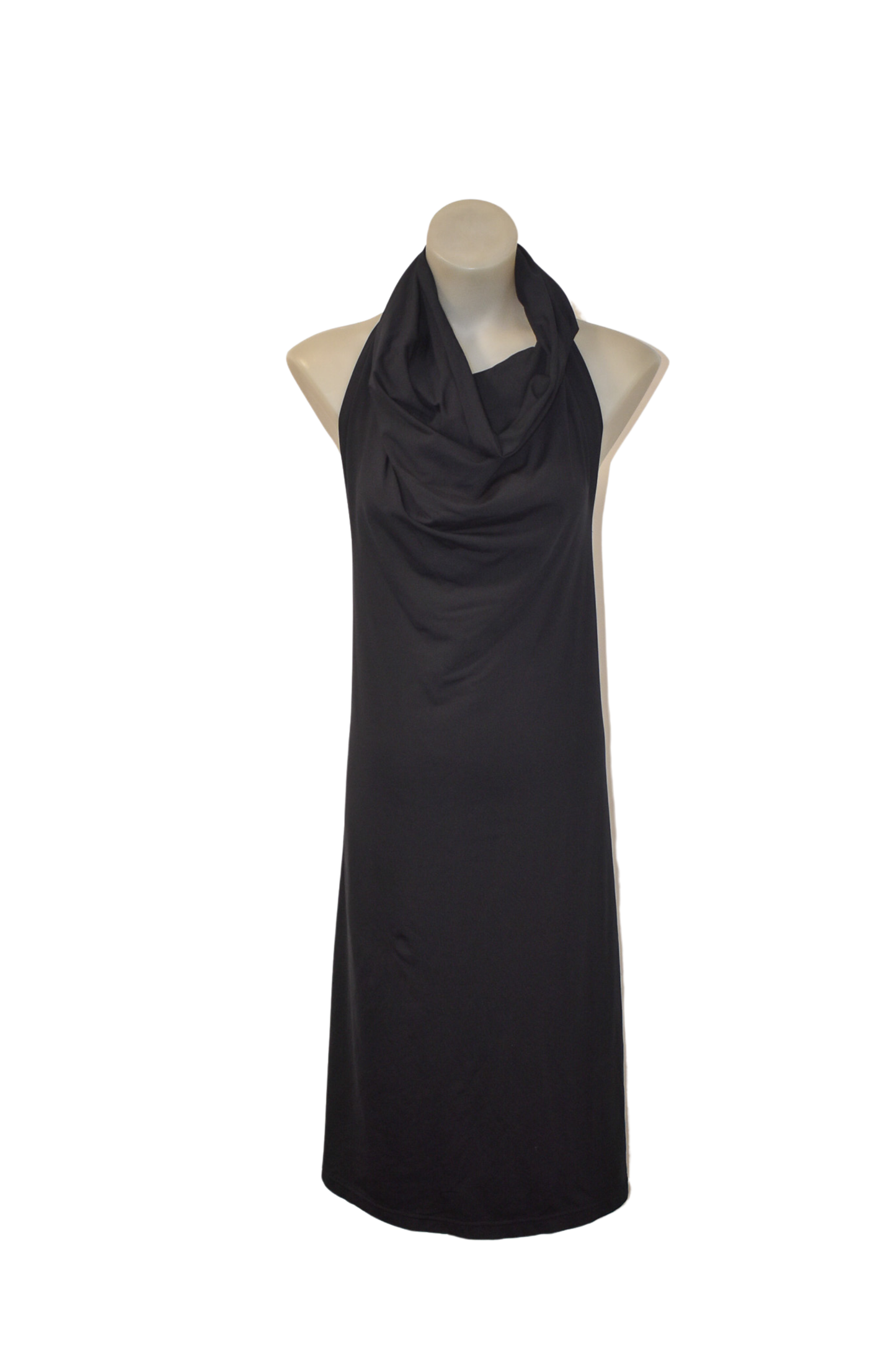 Ricochet NZ made little black halter neck dress, 8