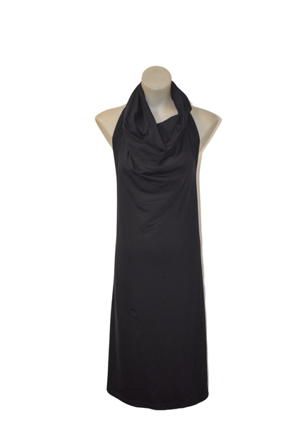 Ricochet NZ made little black halter neck dress, 8