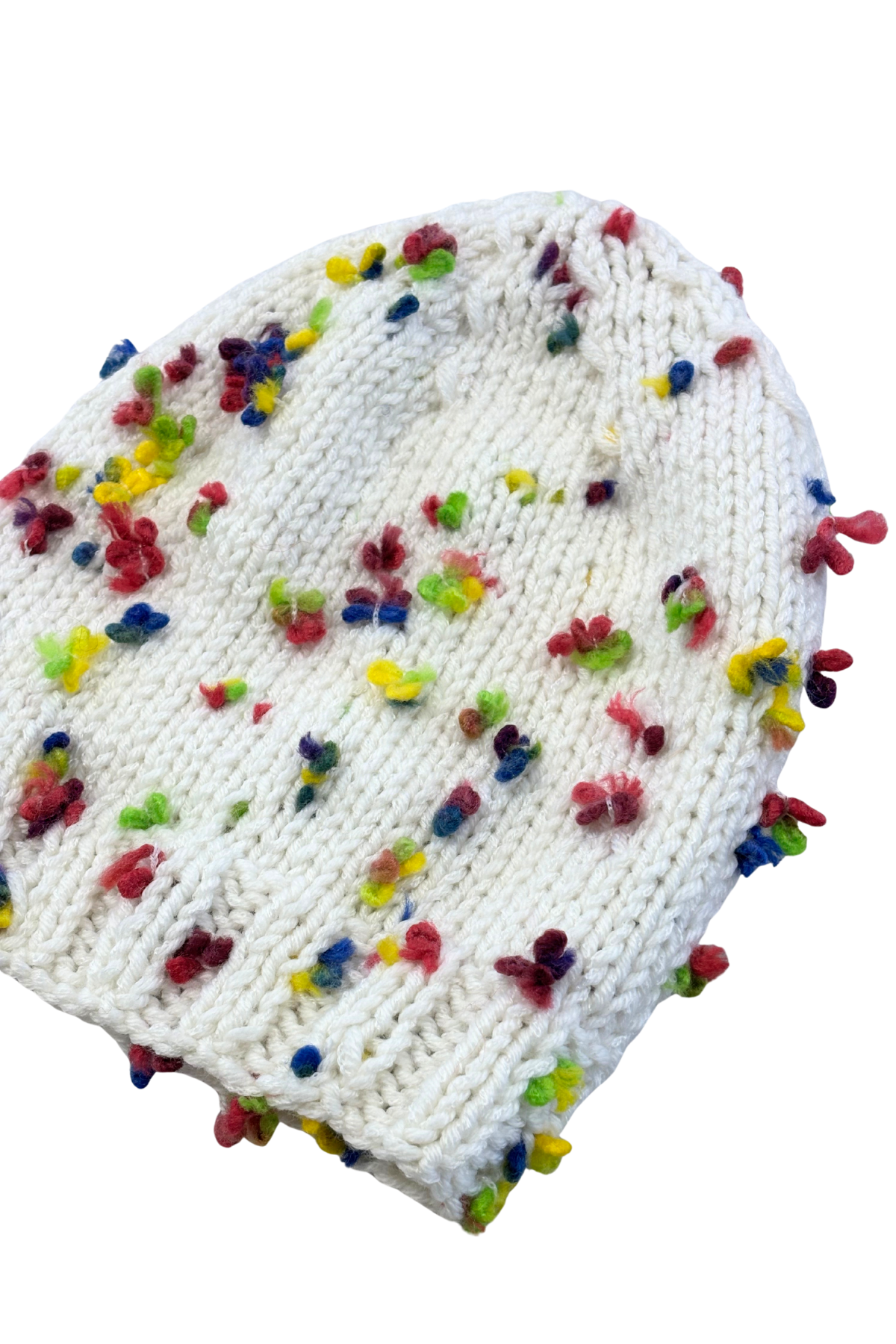 Colourful spots knit beanie