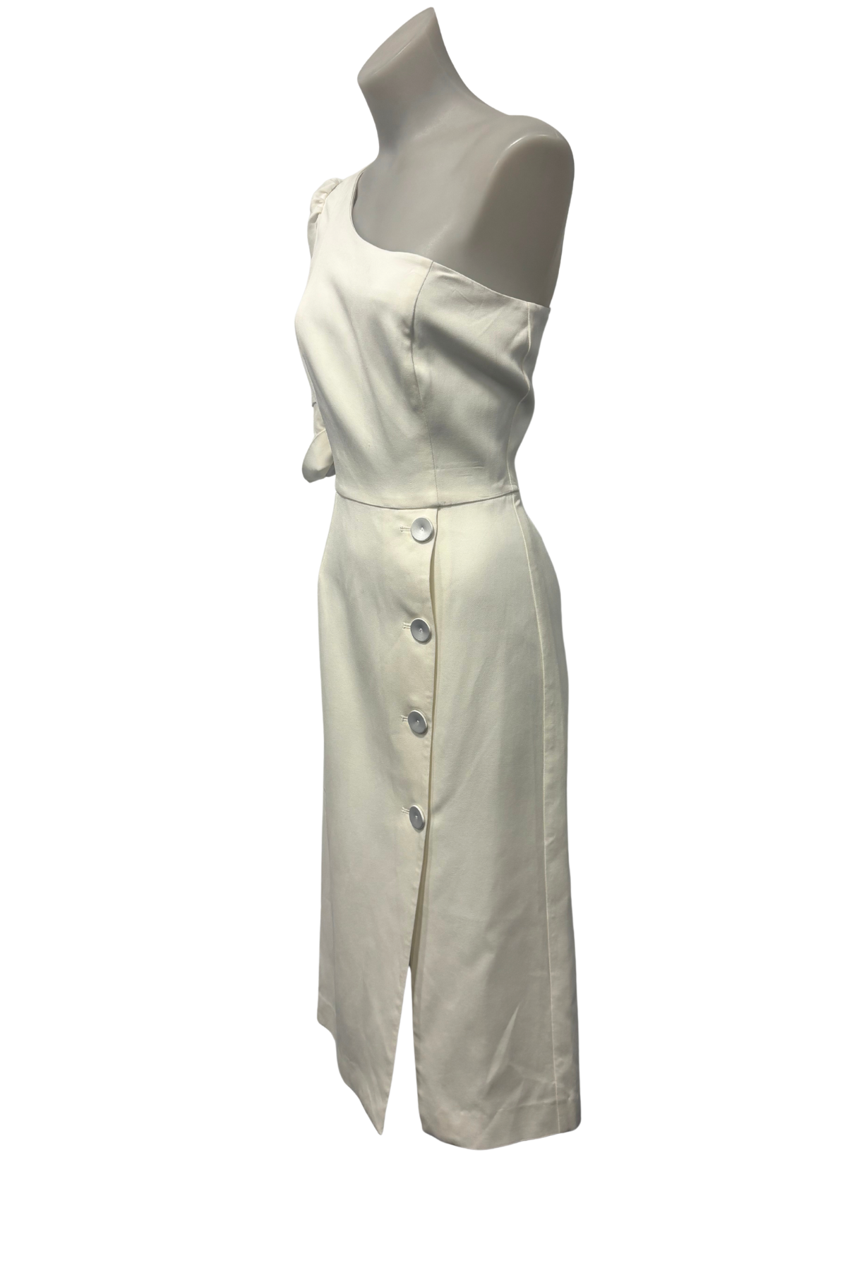 Sofia Irina white one shoulder dress