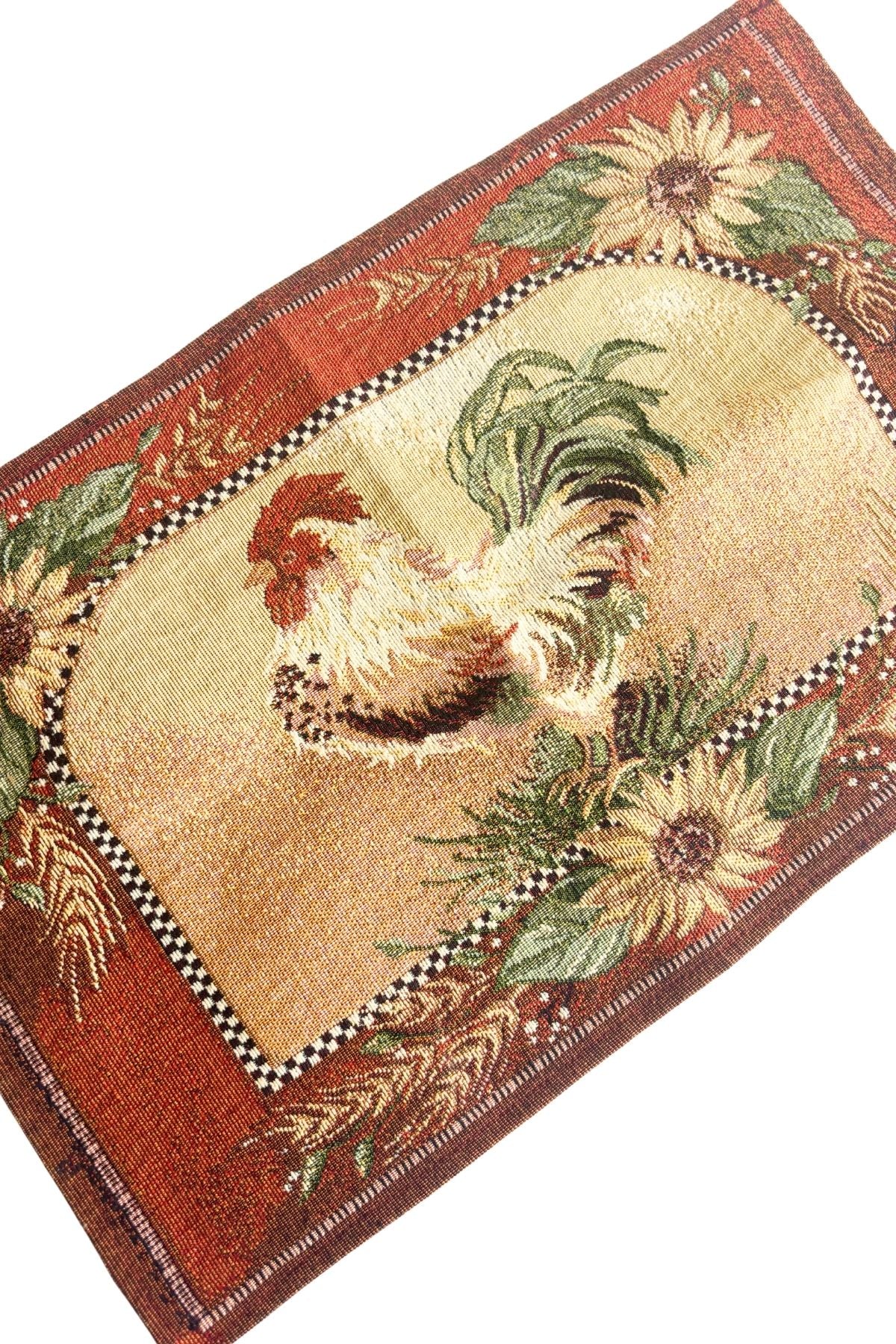 Rooster woven placemat