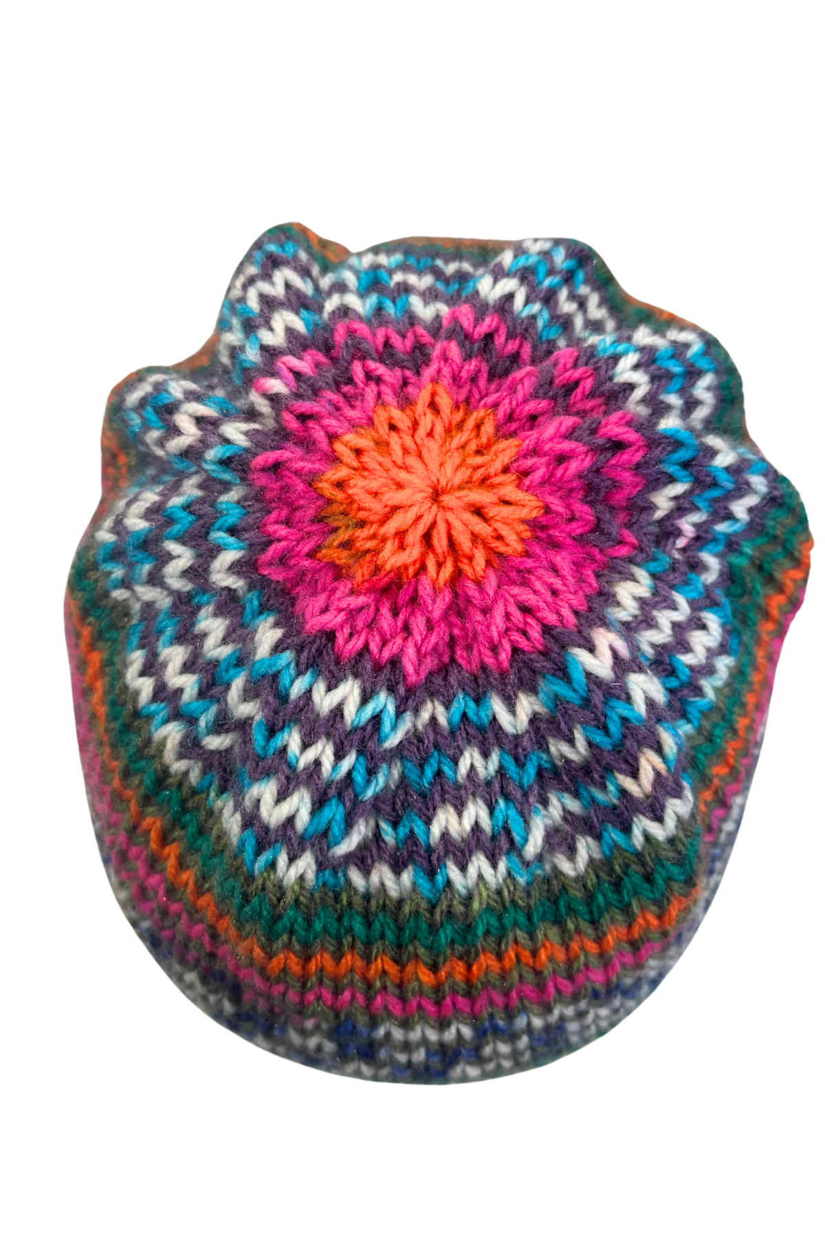 Zig Zag vibrant knit beanie