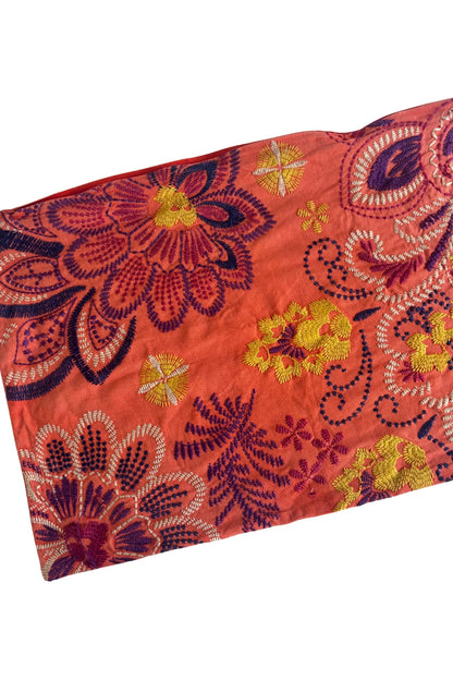 Keiko floral embroidered decorative pillowcase