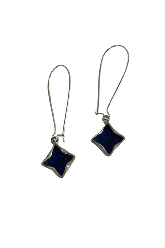 925 Silver + Lapis Lazuli designer earrings