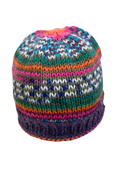 Zig Zag vibrant knit beanie