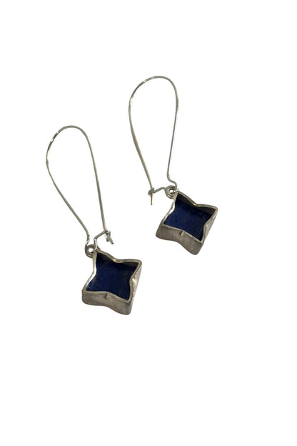 925 Silver + Lapis Lazuli designer earrings