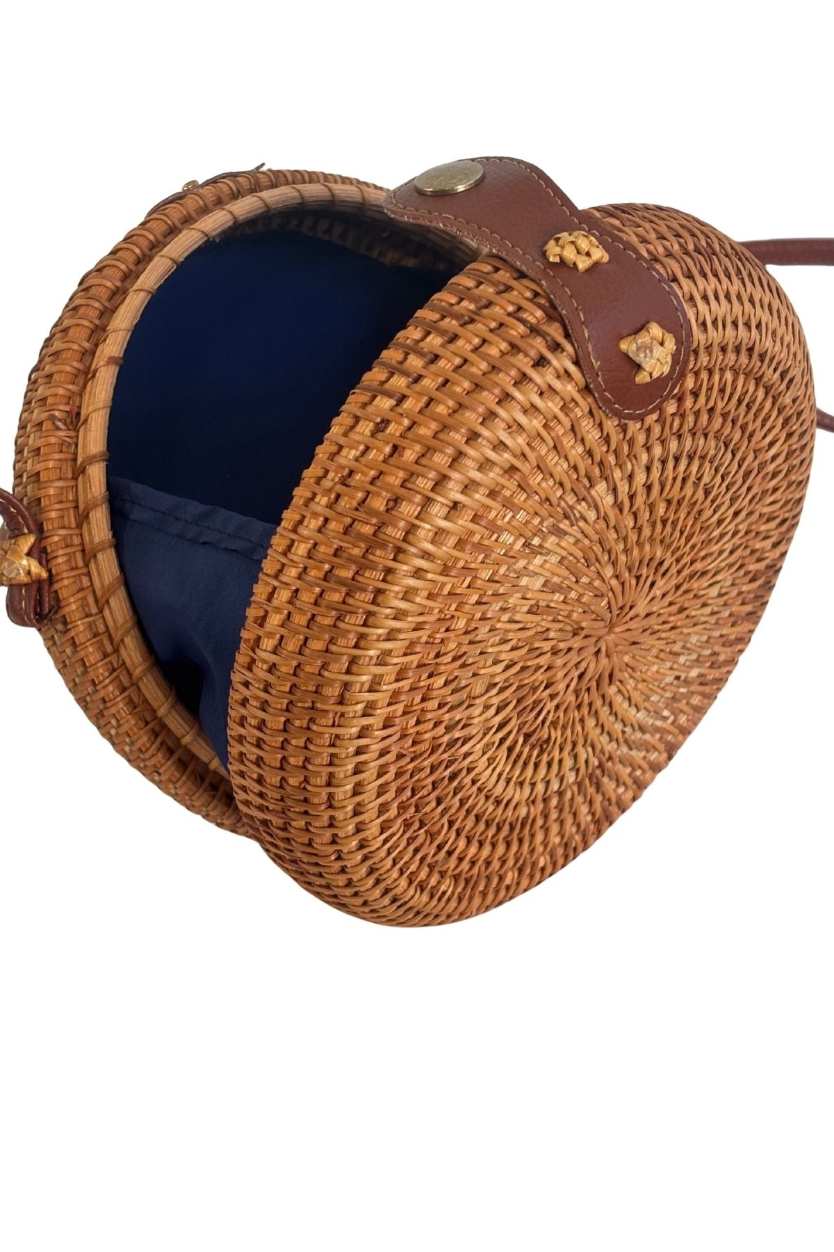 Rattan round bag