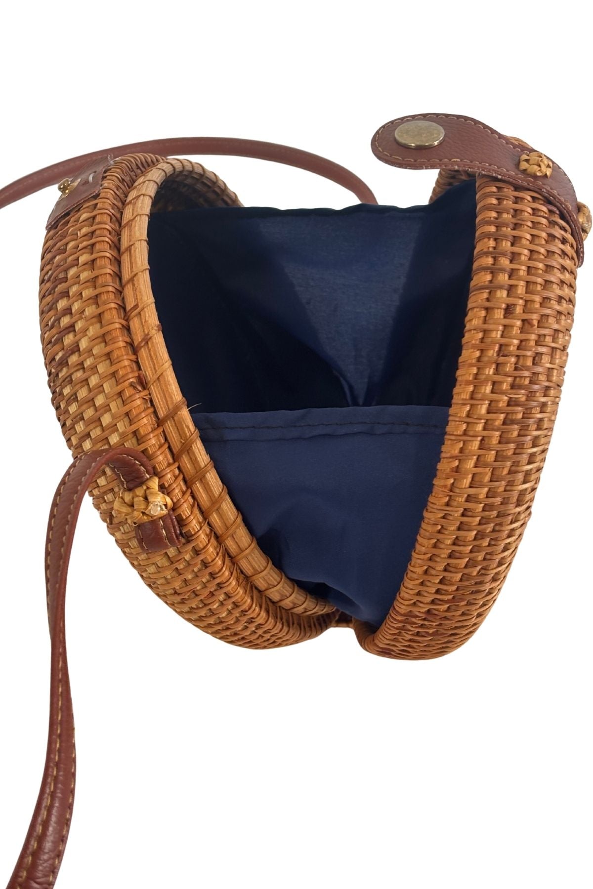 Rattan round bag