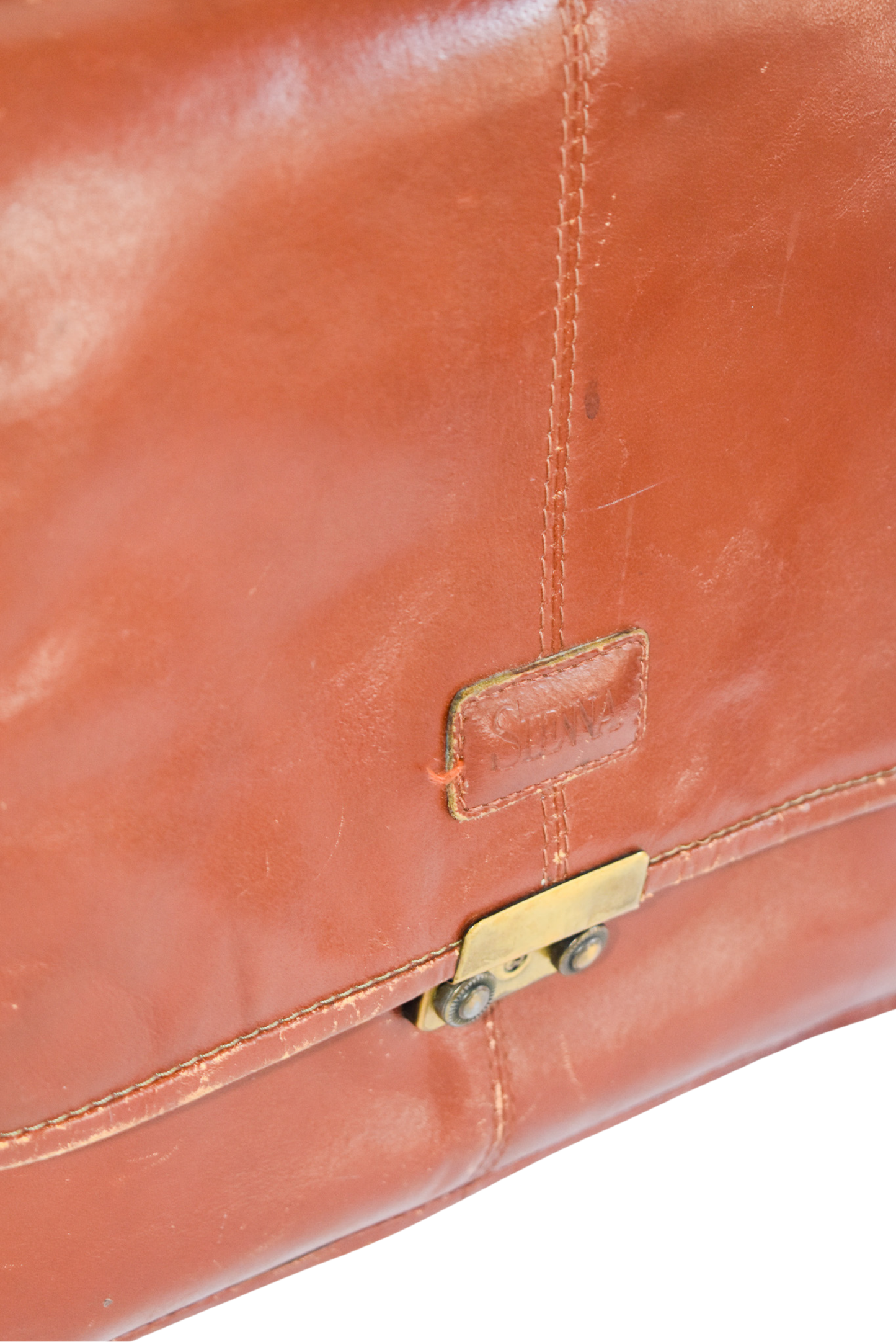 Sienna vintage leather briefcase