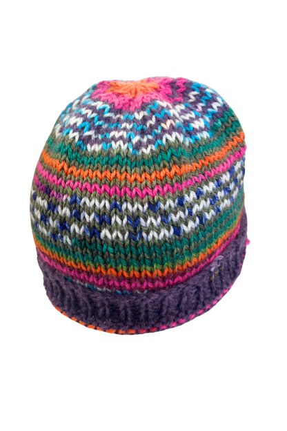 Zig Zag vibrant knit beanie