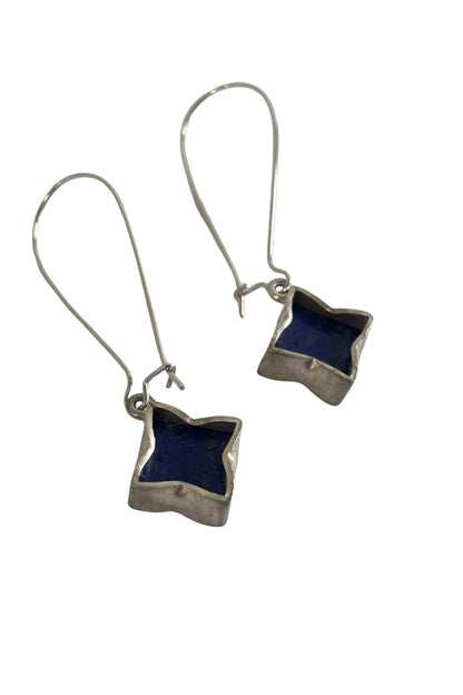 925 Silver + Lapis Lazuli designer earrings