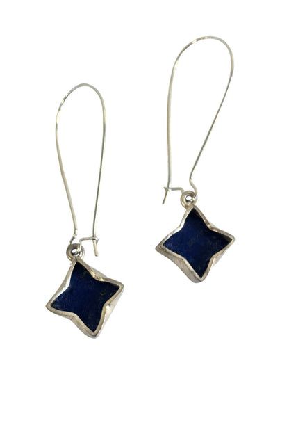 925 Silver + Lapis Lazuli designer earrings