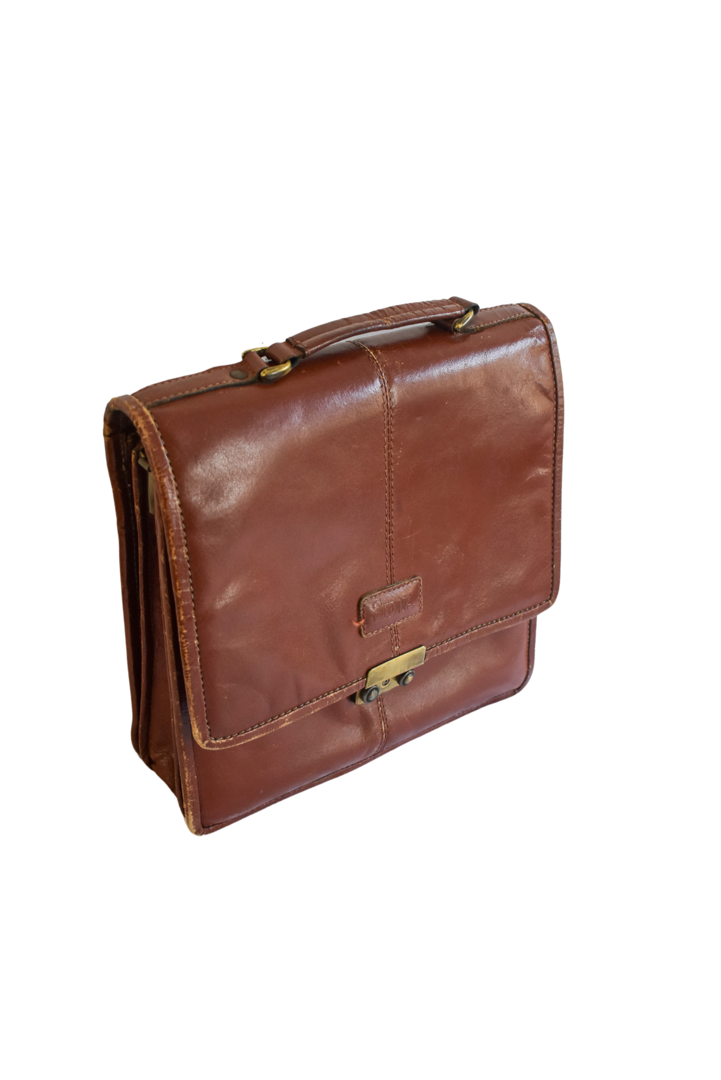 Sienna vintage leather briefcase