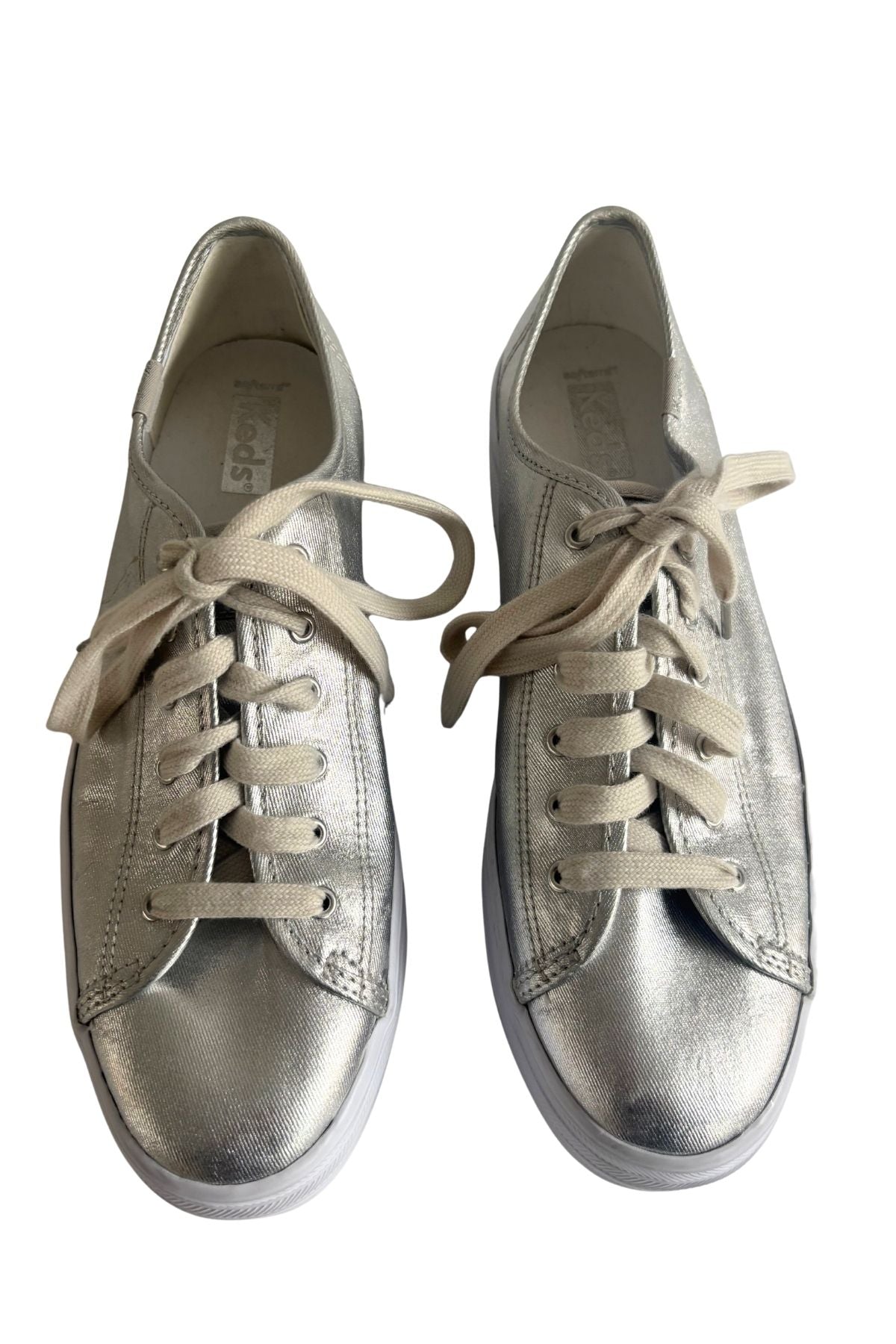Silver platform Keds, 39