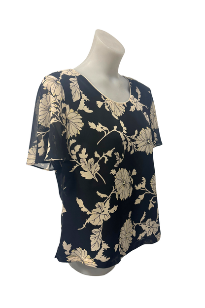 Jacques Vert floral beaded blouse, 14