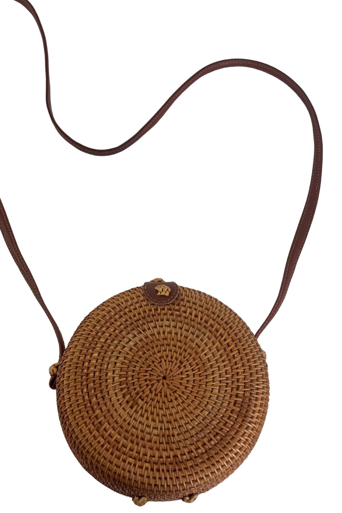 Rattan round bag
