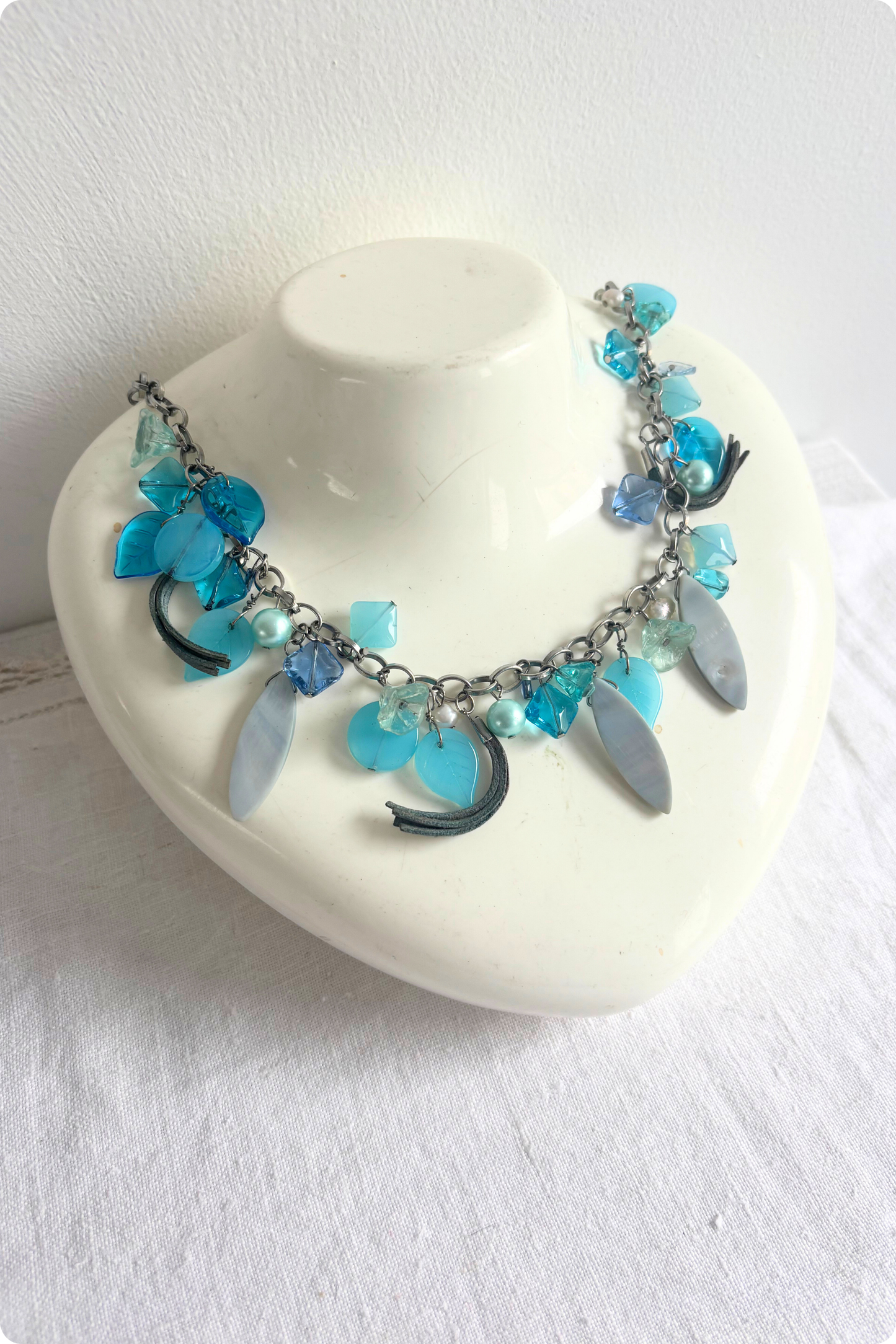 Funky chain beaded necklace